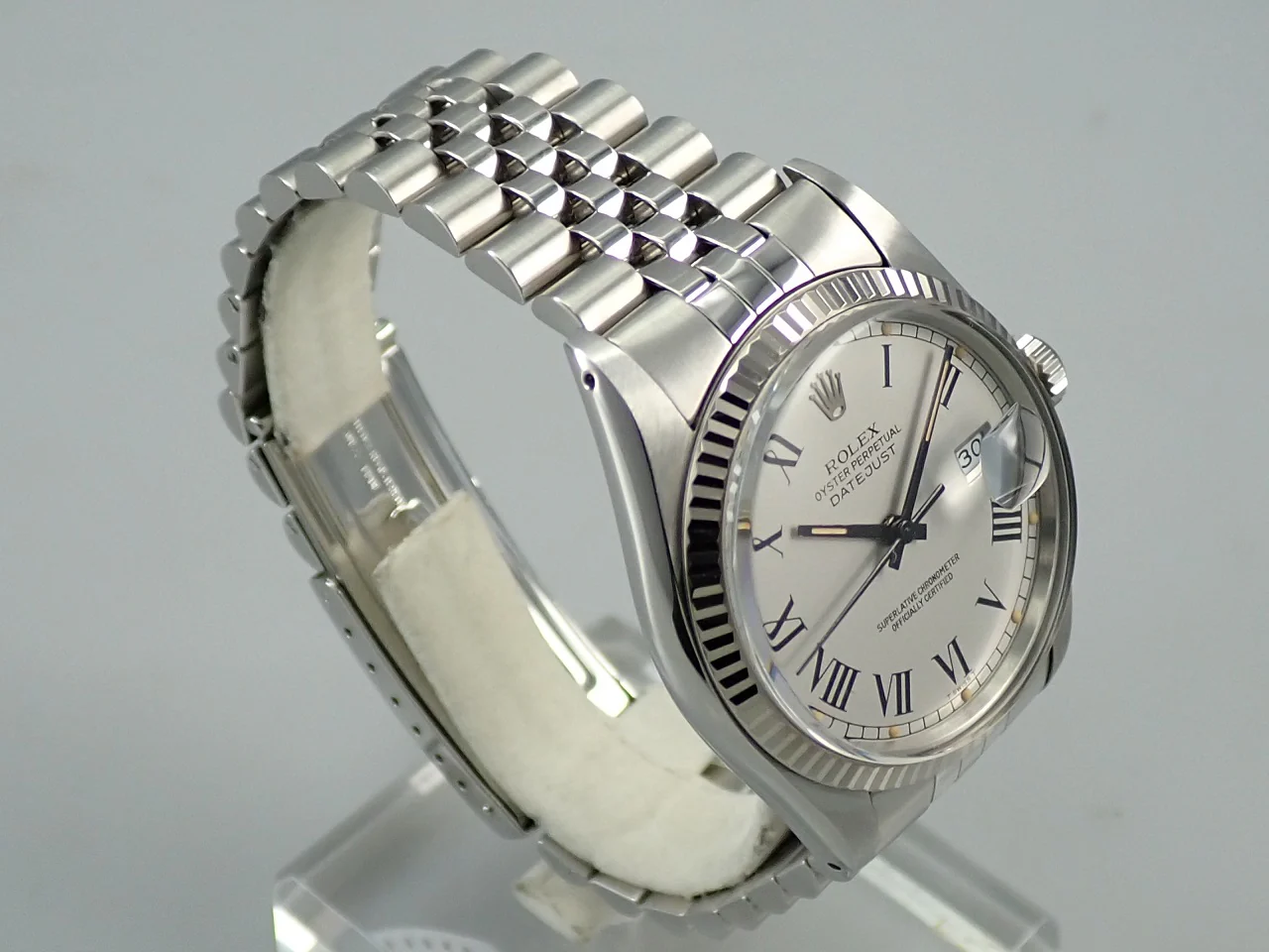 ロレックス デイトジャスト Ref.16014 ステンレススチール/ホワイトゴールド シルバー文字盤 ジュビリーブレスレット - Image 5