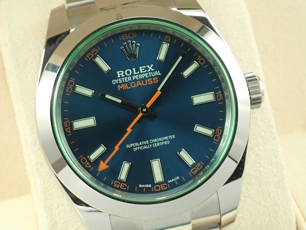 ロレックス ミルガウス Ref.116400GV ステンレススチール Zブルー文字盤 - Image 3