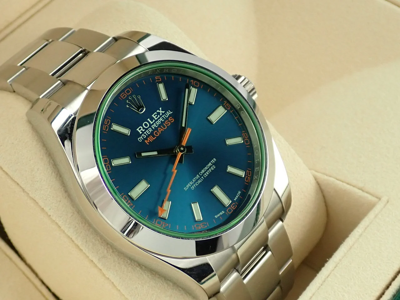 ロレックス ミルガウス Ref.116400GV ステンレススチール Zブルー文字盤 - Image 5