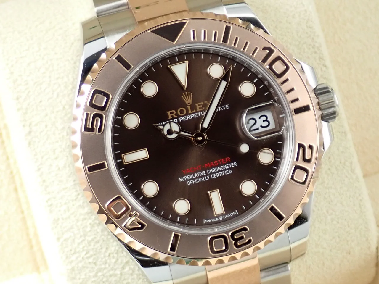 ロレックス ヨットマスター37 Ref.268621 ステンレススチール/エバーローズゴールド チョコレート文字盤 - Image 3