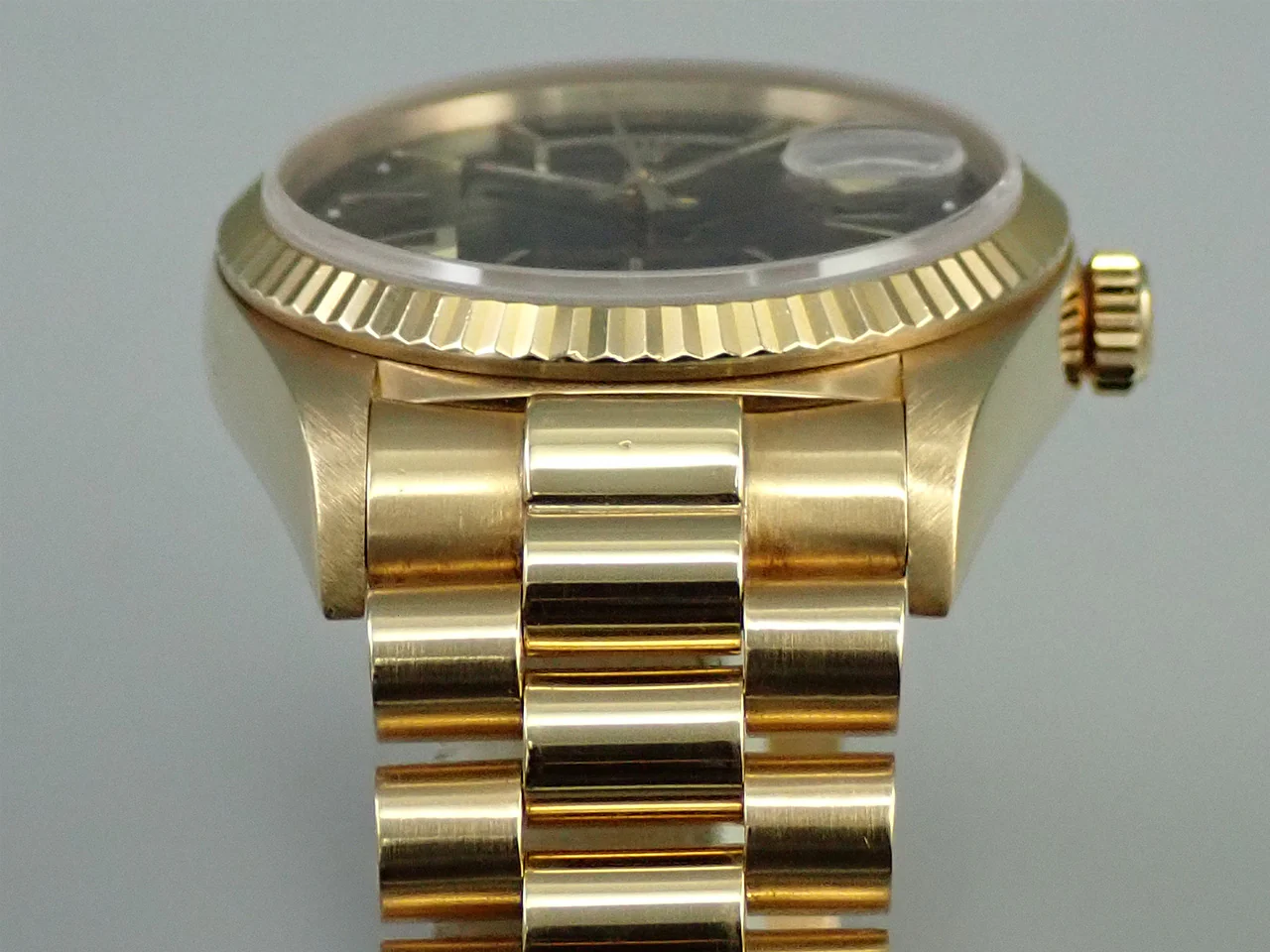 ロレックス デイデイト36 Ref.18038 イエローゴールド ブラック文字盤 - Image 6