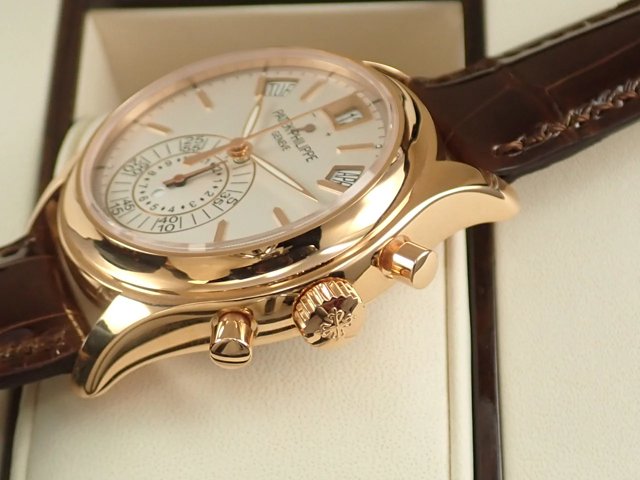 パテックフィリップ アニュアルカレンダー クロノグラフ Ref.5960R-011 ローズゴールド ホワイト文字盤 - Image 5