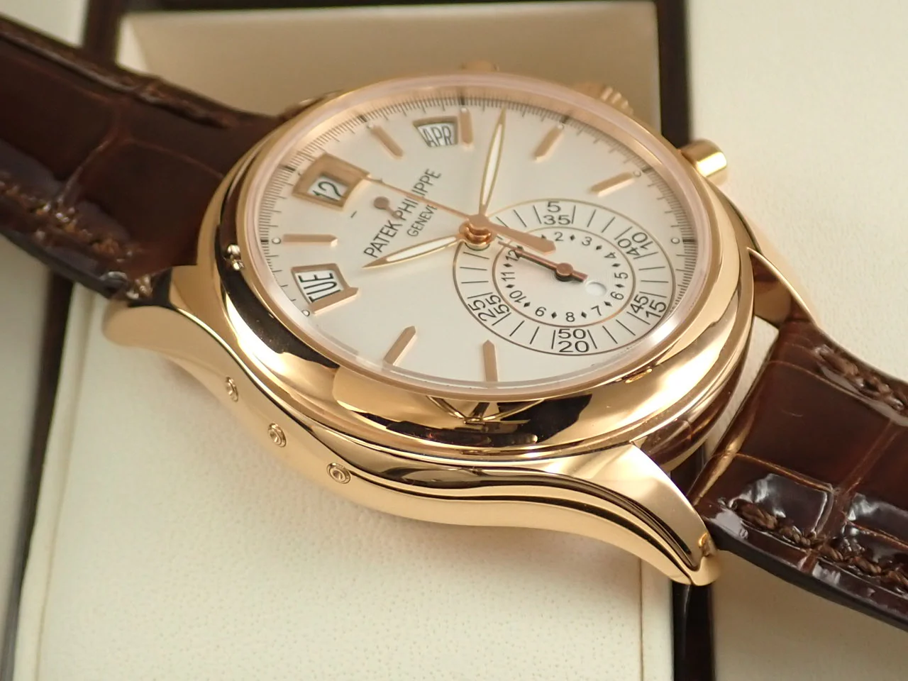 パテックフィリップ アニュアルカレンダー クロノグラフ Ref.5960R-011 ローズゴールド ホワイト文字盤 - Image 6