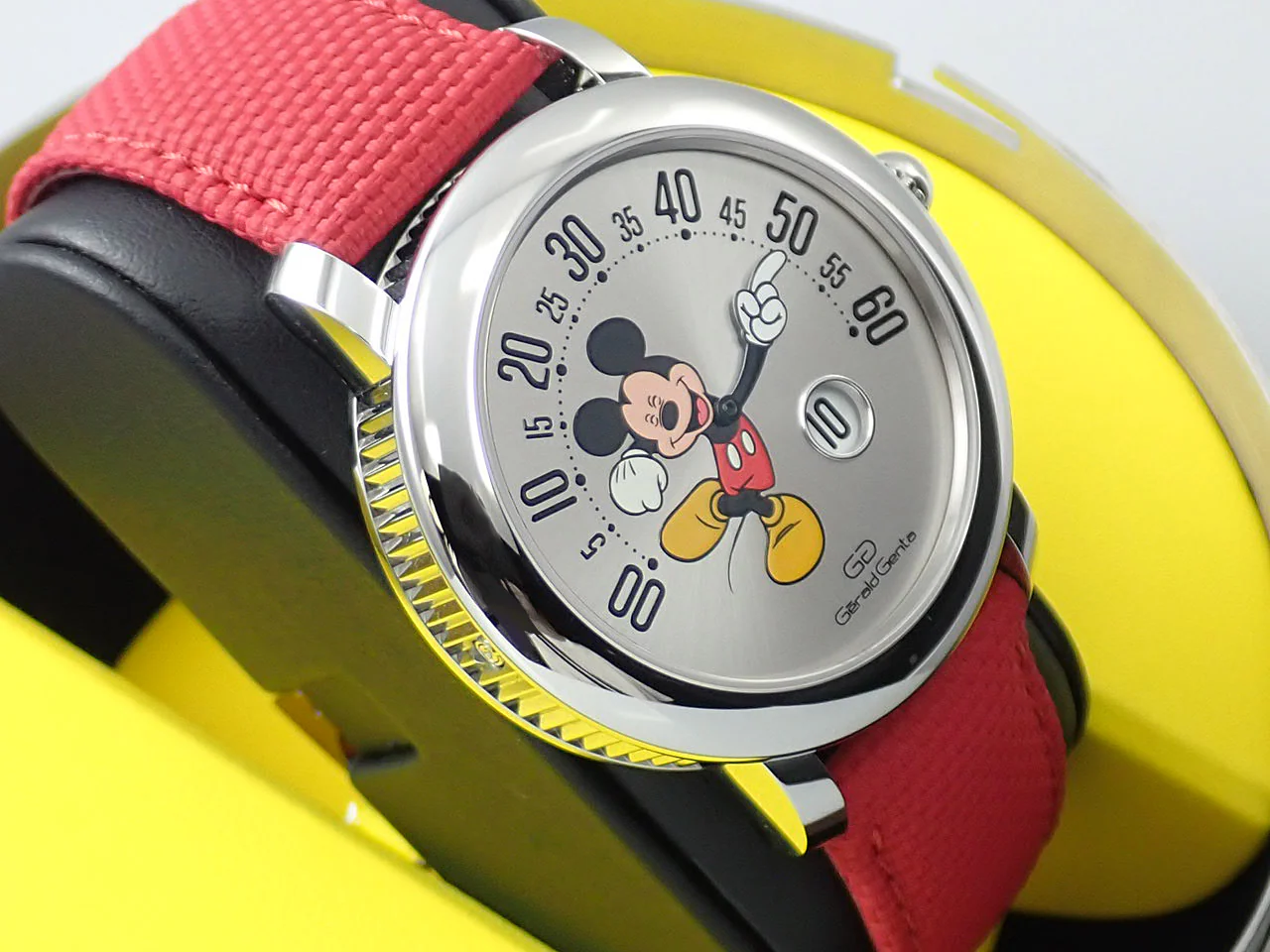 ジェラルドジェンタ アリーナ レトログラード スマイル ミッキーマウス ディズニー Ref.SAP103613 シルバー文字盤 未使用 YRW4R5LW - Image 5