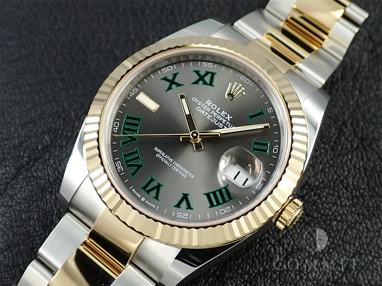 ロレックス デイトジャスト41 Ref.126333 ステンレススチール/イエローゴールド スレートローマン文字盤 オイスターブレスレット - Image 11