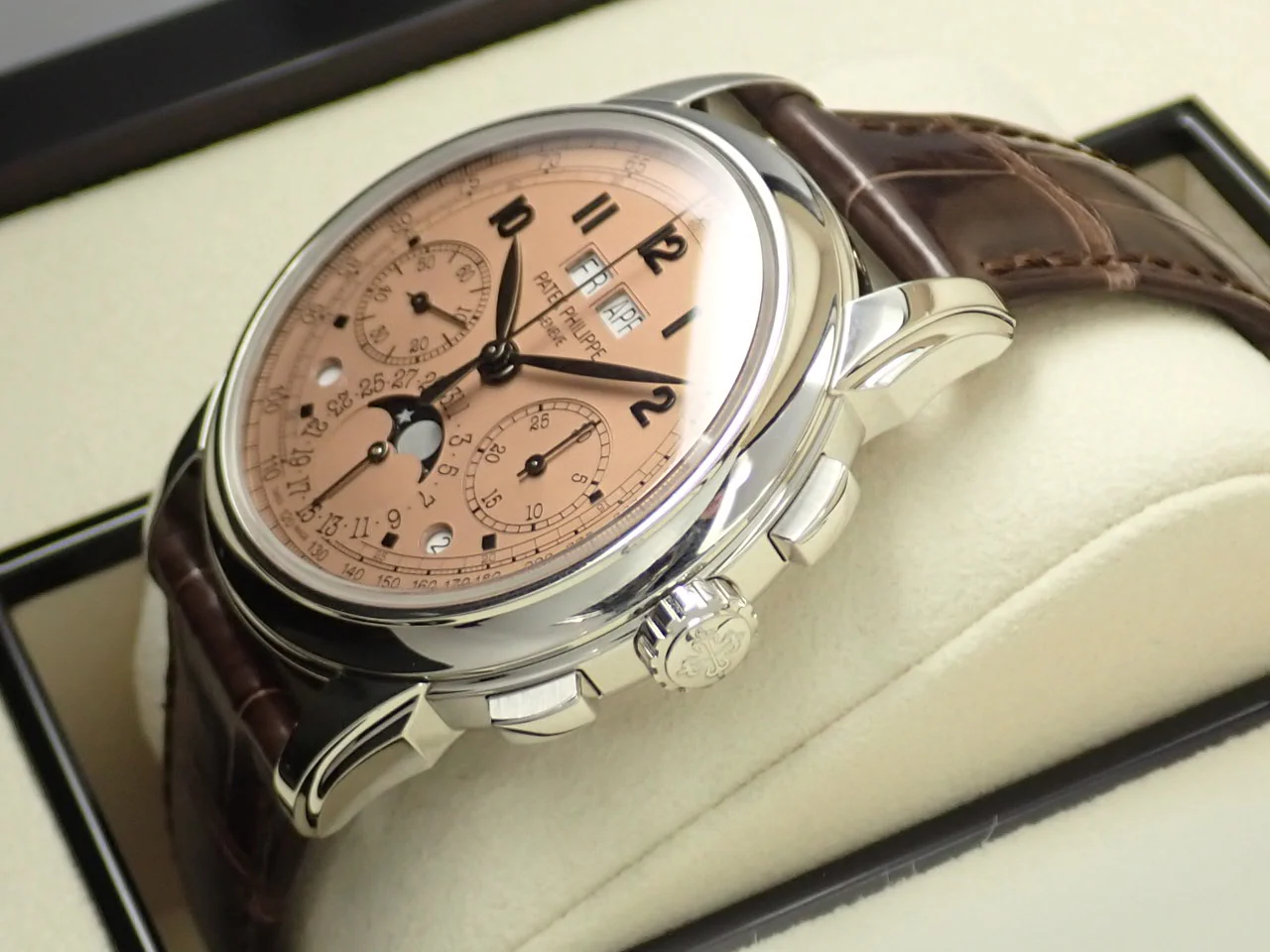 パテックフィリップ パーペチュアルカレンダー クロノグラフ Ref.5270P-001 プラチナ ゴールデンオパーリン文字盤 - Image 4
