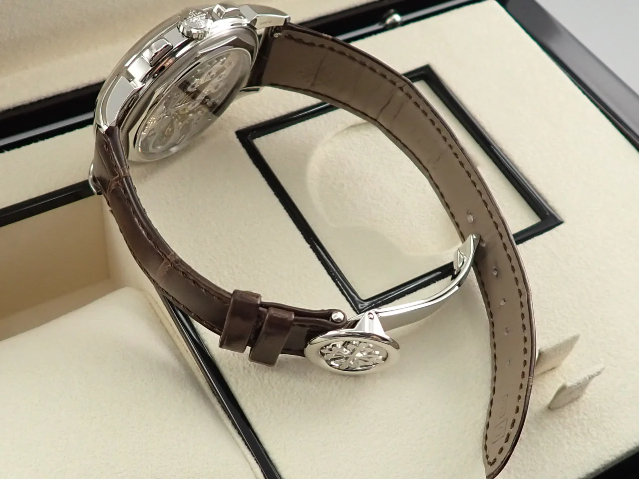 パテックフィリップ パーペチュアルカレンダー クロノグラフ Ref.5270P-001 プラチナ ゴールデンオパーリン文字盤 - Image 7