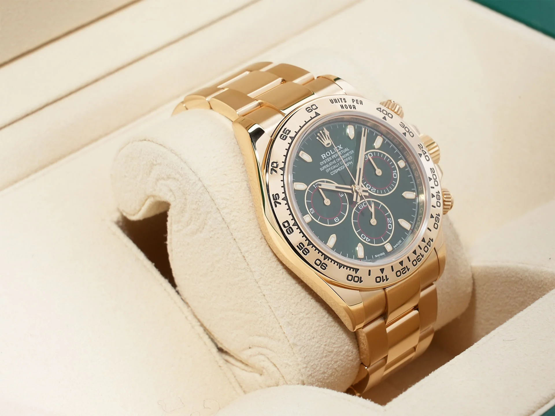 ロレックス デイトナ Ref.116508 イエローゴールド グリーン文字盤 美品 zrx822db - Image 5